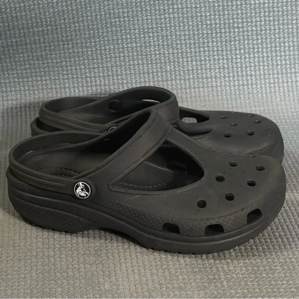 Crocs Candace Clogs‎ Black Sandals Shoes Slip On Beach Kid’s Size 1